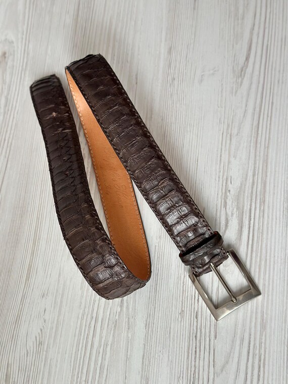 REPTILE ‘S HOUSE Python Belt with Buckle Genuine … - image 9