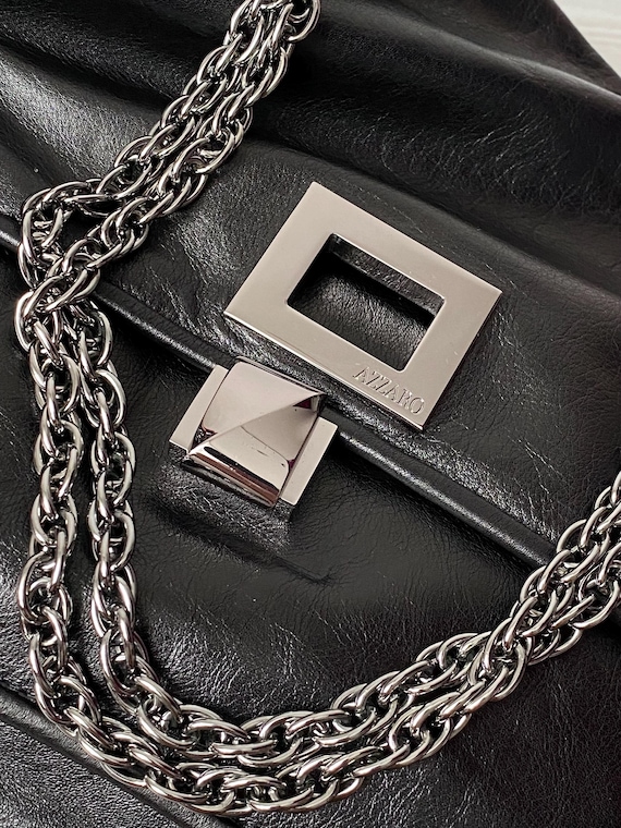 AZZARO Paris Crossbody Bag Genuine Leather Shoulder Woman Black