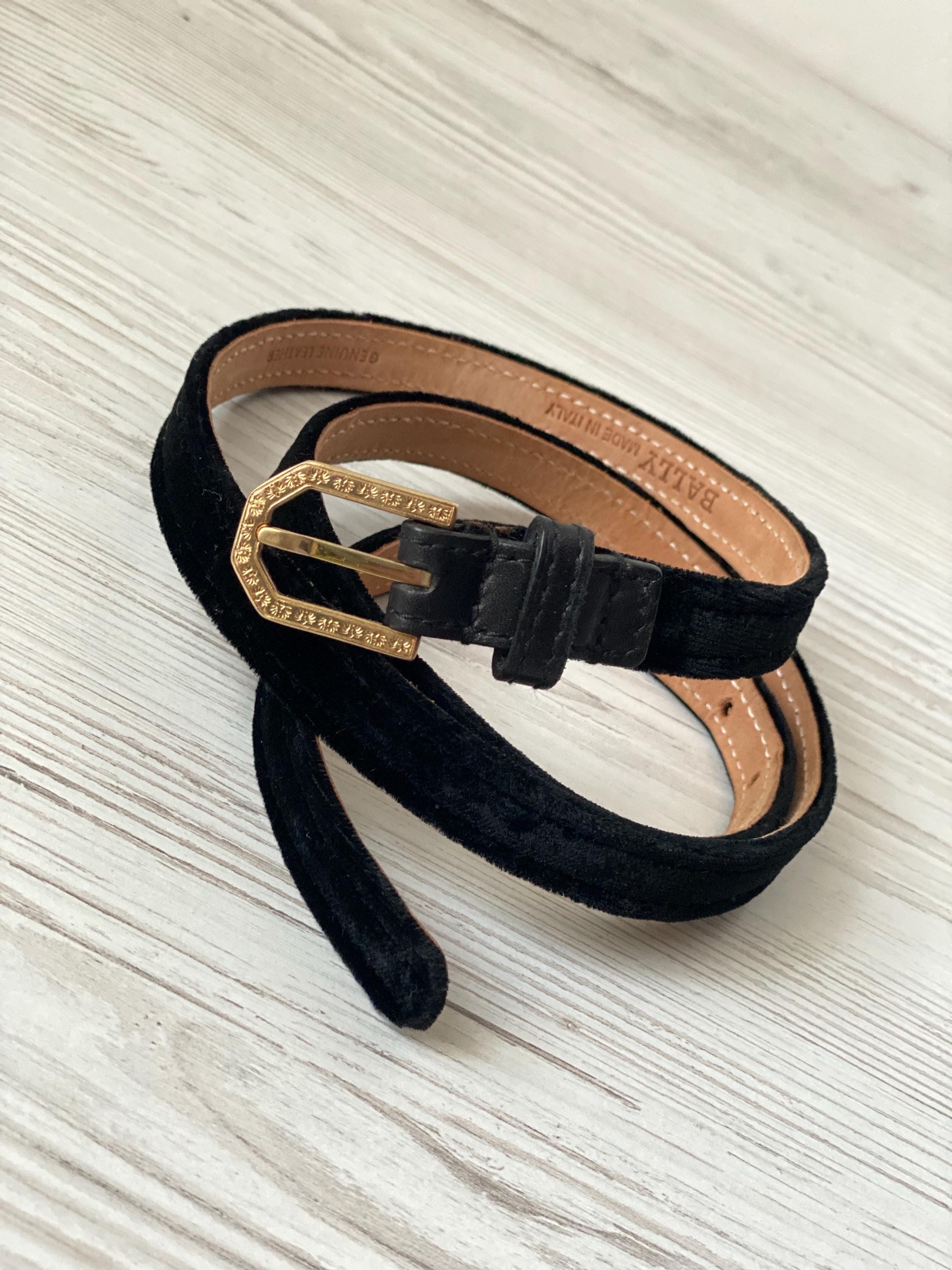 Bally - Black Gold  Leather Hardware Belt‎ Reversible Buckle BALLY Fabric/Leather Reversible Belt Red/Brown - S: 105 (42  main image 4