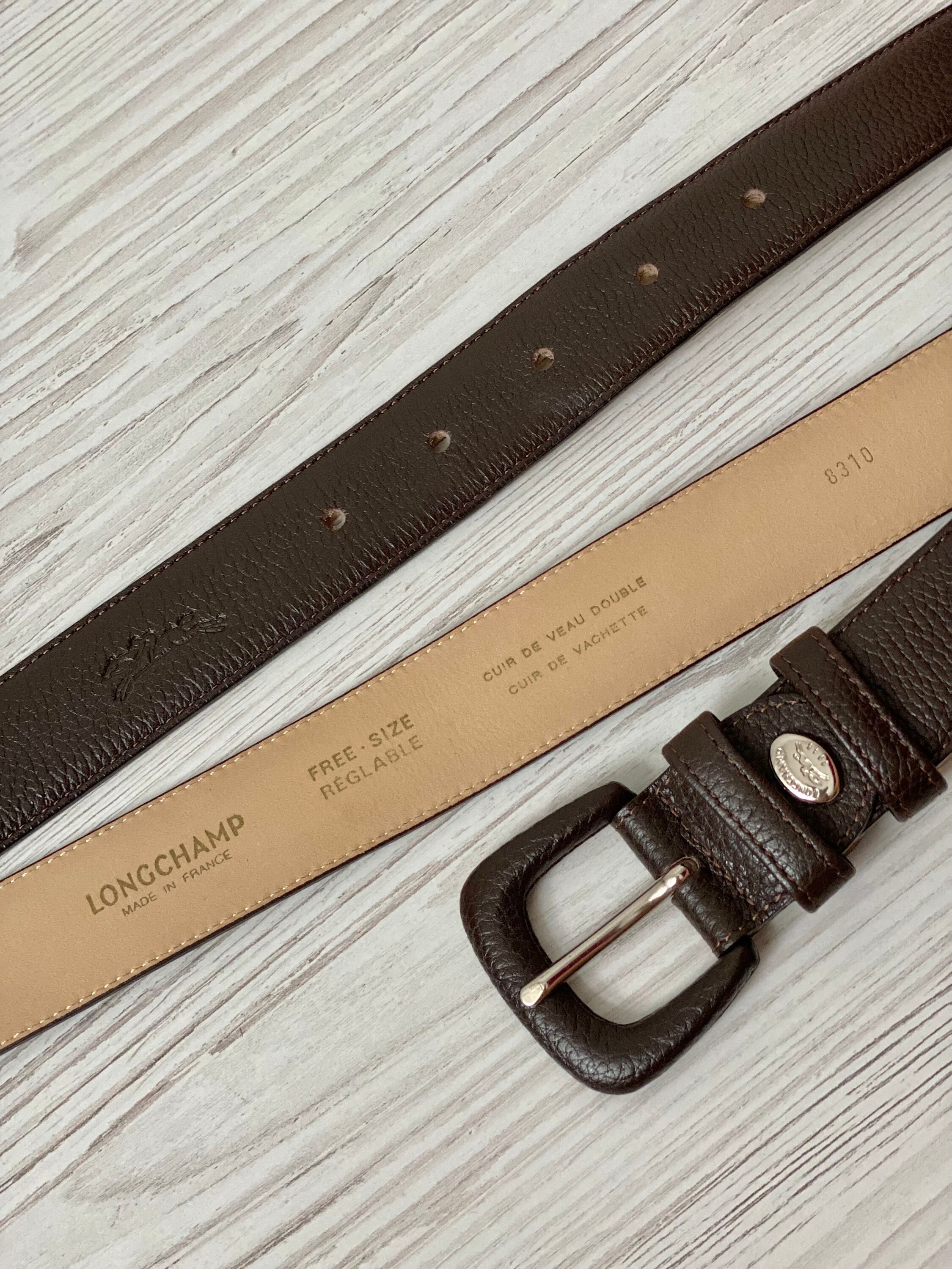 LONGCHAMP Paris Belt 8310 Genuine Leather Made in France  display picture 1