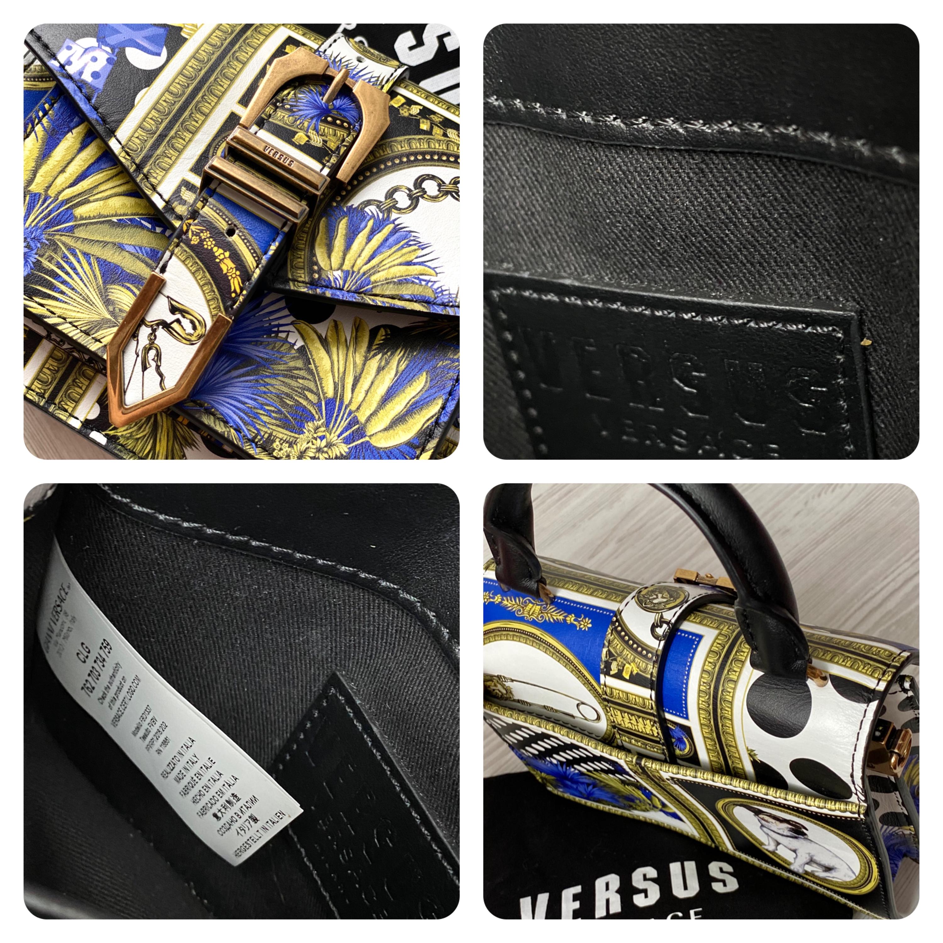 Gianni Versace Versus Heritage Border Print Iconic Buckle
