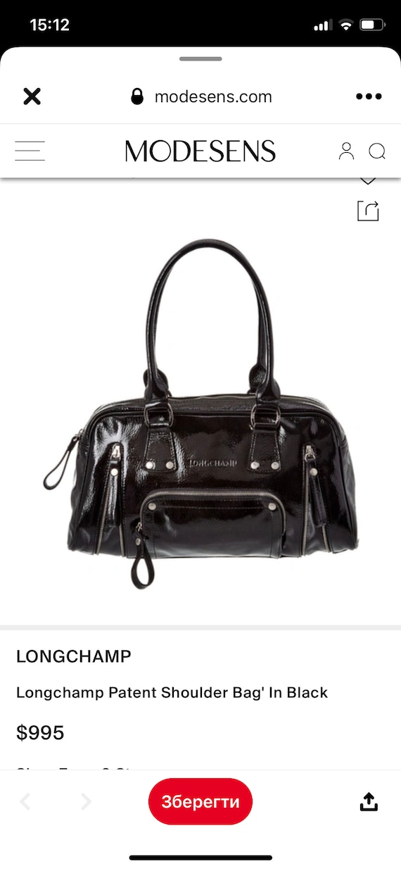 Longchamp Paris patent genuine leather Bag Tote l… - image 10