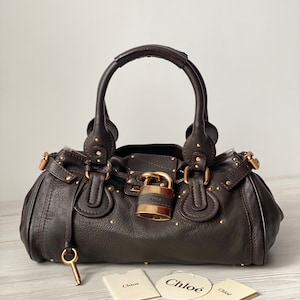 Chloe Paddington Hand Bag Vintage Genuine Leather 02-05-53 Handbag