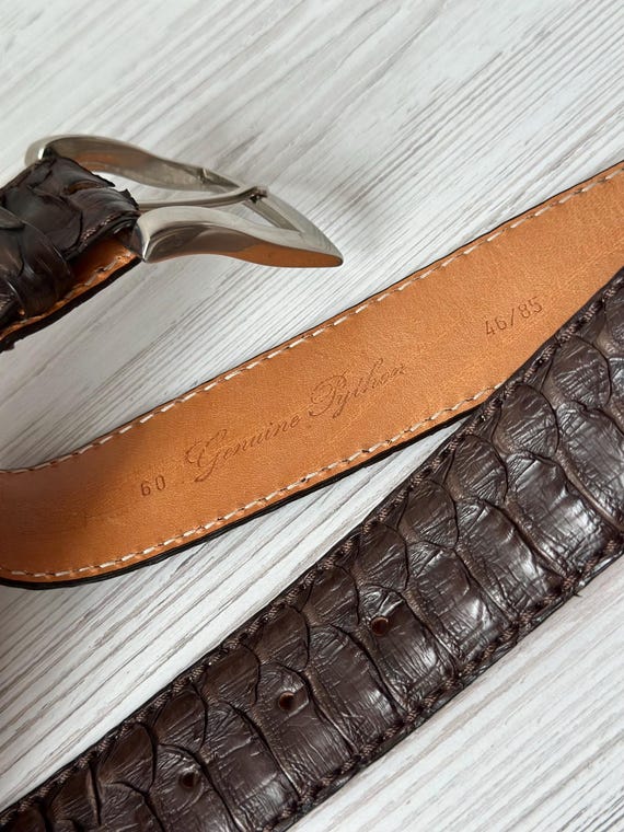 REPTILE ‘S HOUSE Python Belt with Buckle Genuine … - image 3
