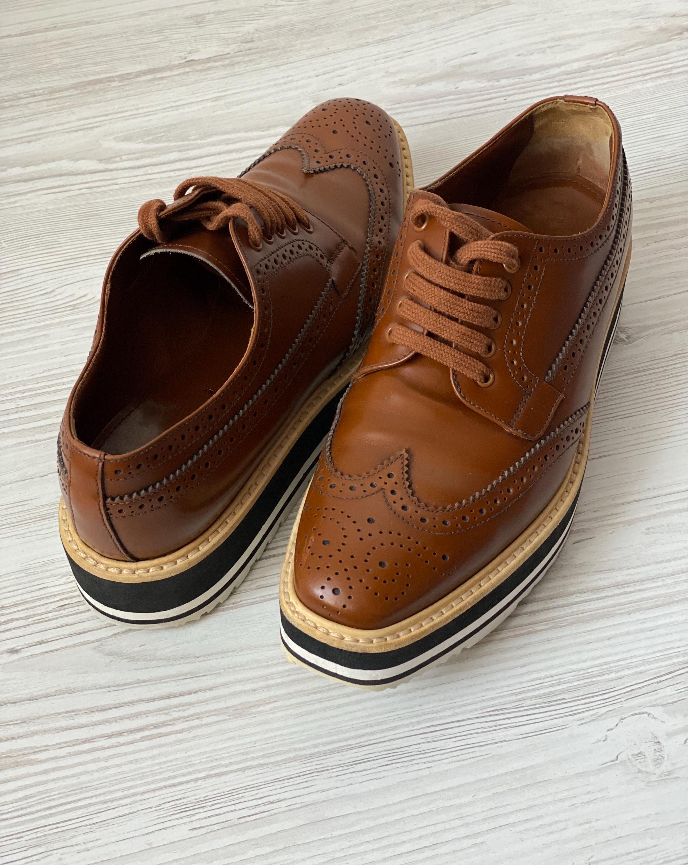 靴 07ss archive prada design wingtip loafer 07ss archive prada design wingtip loafer - メルカリ