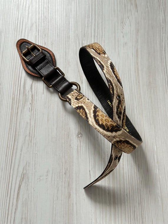 roberto cavalli ベルト Leather Belt with Logo Buckle in Black for Women | Roberto Cavalli®