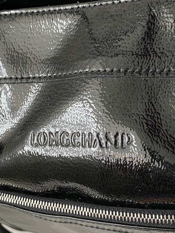 Longchamp Paris patent genuine leather Bag Tote l… - image 5