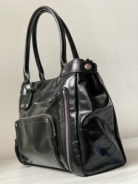 Longchamp Paris patent genuine leather Bag Tote l… - image 2