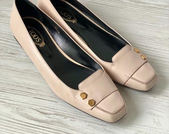 TOD’S ballerine in vera pelle scarpe donna taglia 39 Italia colore Beige Luxury