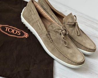 Vintage Men Prada Brown Suede Loafer Moccasin Men UK 6.5-7  display picture 1