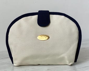 Christian Dior TROTTER No. 1 Navy Monogram Make-up Cosmetic Pouch