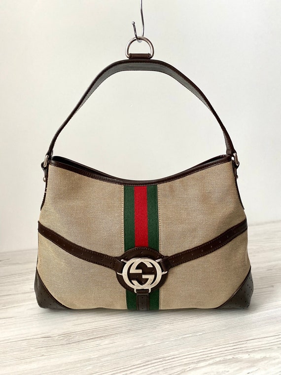 Gucci Reins Hobo hand bag GG 114879 002214 with G… - image 1