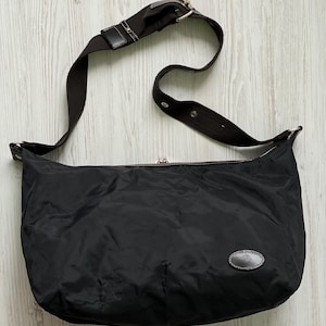 Mulberry Crossbody Vintage Bag Nylon with  Genuine Leather trim Black Color number UY 014269C Shoulder Handbag England Luxury