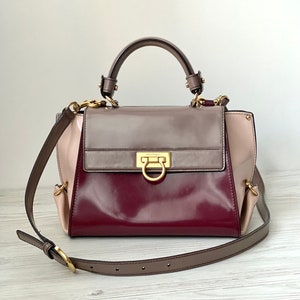 Salvatore Ferragamo Sophia 2WAY FZ21DS70 Crossbody Handbag woman shoulder Sofia bag Patent Genuine Leather Italy