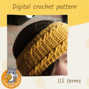 Headband Merel crochet pattern, headband pattern, ear warmer crochet pattern, make your own headband