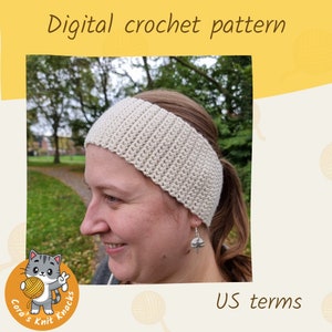 Headband Jane crochet pattern, headband pattern, ear warmer crochet pattern, make your own headband