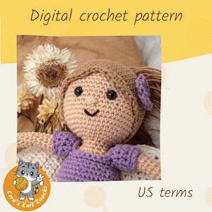 Spring fairy crochet pattern, fairy doll crochet pattern, flower fairy toy crochet pattern, amigurumi fairy pattern