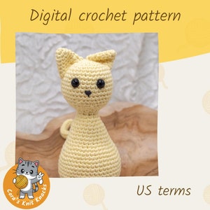 Cat Lumi crochet pattern - cat crochet pattern - toy kitty crochet pattern - cat amigurumi pattern - small crochet kitty cat