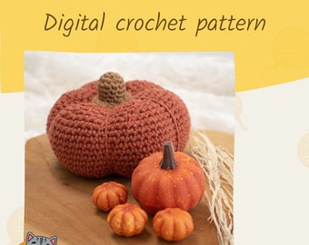 Pumpkin crochet pattern, pumpkin amigurumi pattern