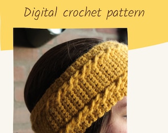 Headband Merel crochet pattern, headband pattern, ear warmer crochet pattern, make your own headband