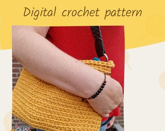 Modello per borsa a tracolla all'uncinetto "Honey" - Borsa a tracolla adatta ai principianti (Download digitale)