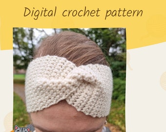 Headband Clara crochet pattern, headband pattern, ear warmer crochet pattern, make your own headband