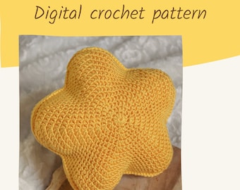 Sana star pillow crochet pattern, star amigurumi pattern