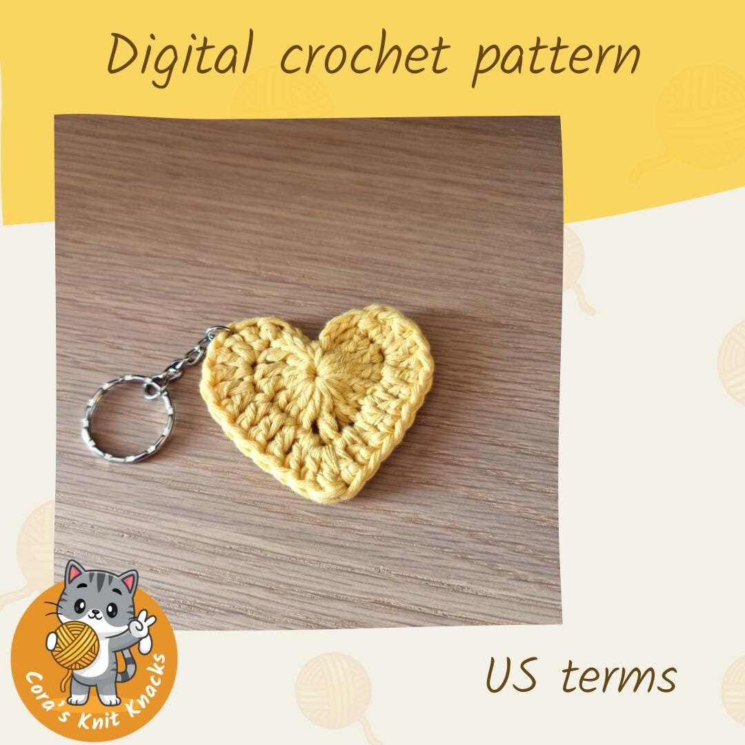 Small Crochet Key Rings Crochet Pattern for Small Gifts: Heart Key Ring (digital Download) - Etsy