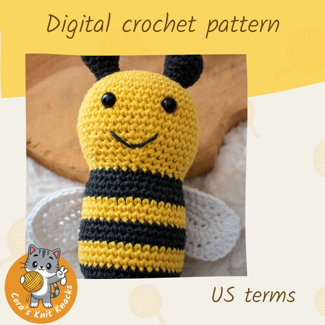 Buzz the Bee Crochet Pattern Bee Plush Crochet Pattern Amigurumi Bee ...