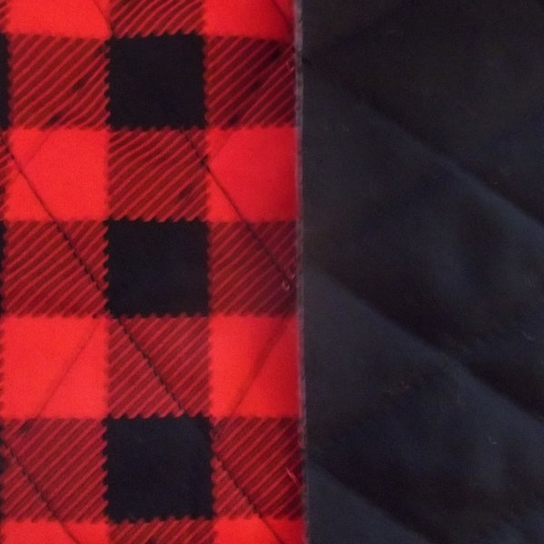 Buffalo Plaid Double-faced Quilted Fabric