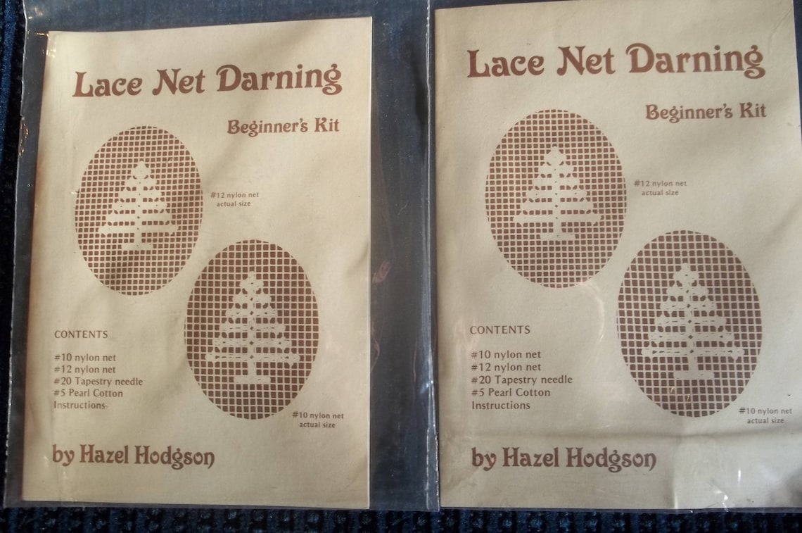 Lace Net Darning Beginner's Kits 2 Kits Etsy