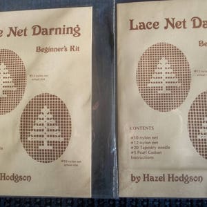Lace Net Darning Kit Initial Monogram B We've Got it Made Vintage