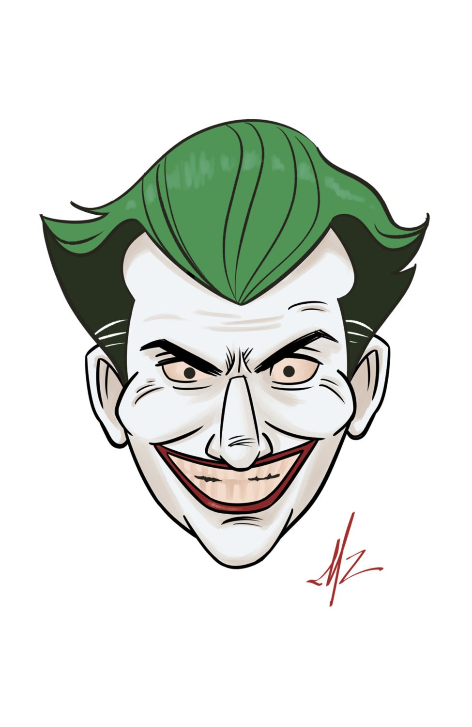 Batman The Animated Series Joker Face.