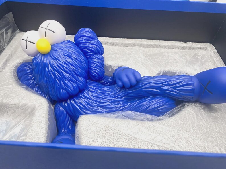 Kaws Time Off Blue Figure Open Edition - Medicom Toy Mib image 6