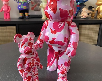Bearbrick Set of 3 Bape Pink Camouflage 100, 200, 400% - Etsy
