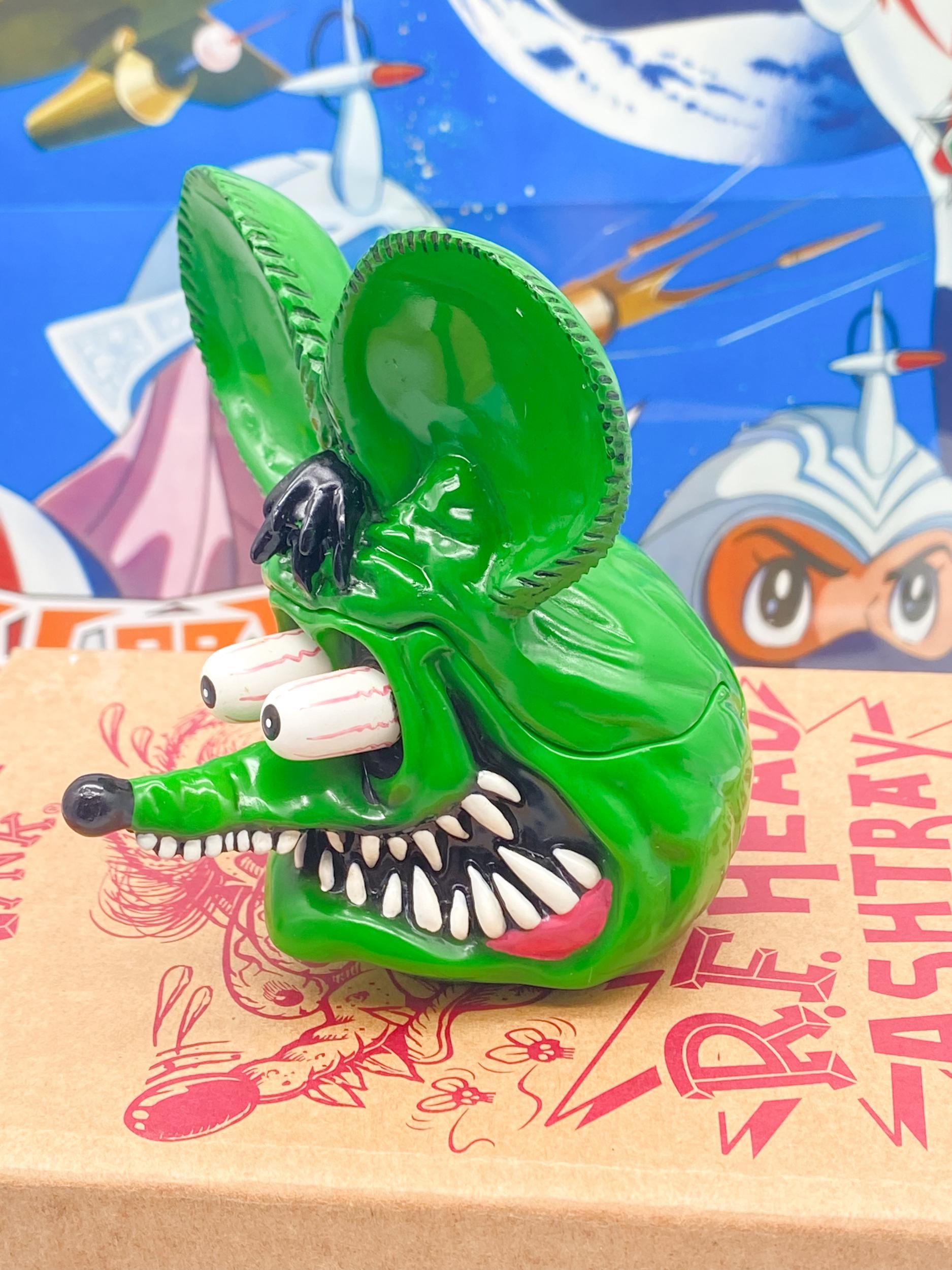 Rat Fink Fever Head Ashtray 