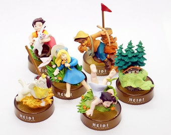 Heidi girl of the Alps Bottle Cap Figure full set sealed Kaiyodo 2006