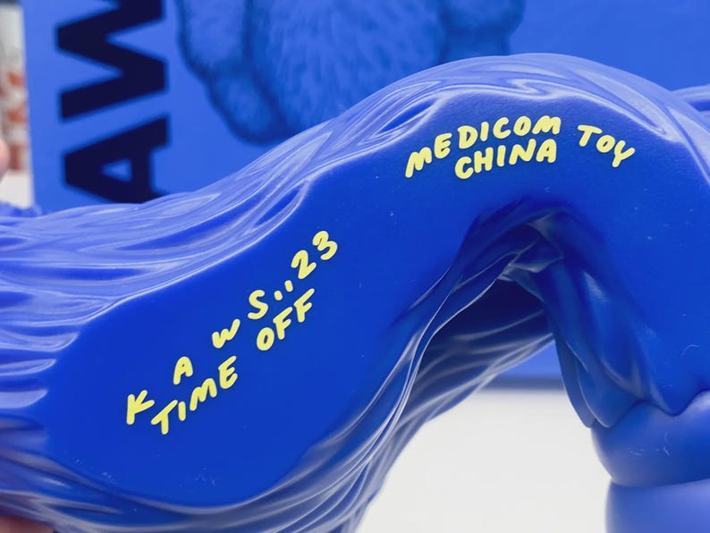 Kaws Time Off Blue Figure Open Edition - Medicom Toy Mib image 10