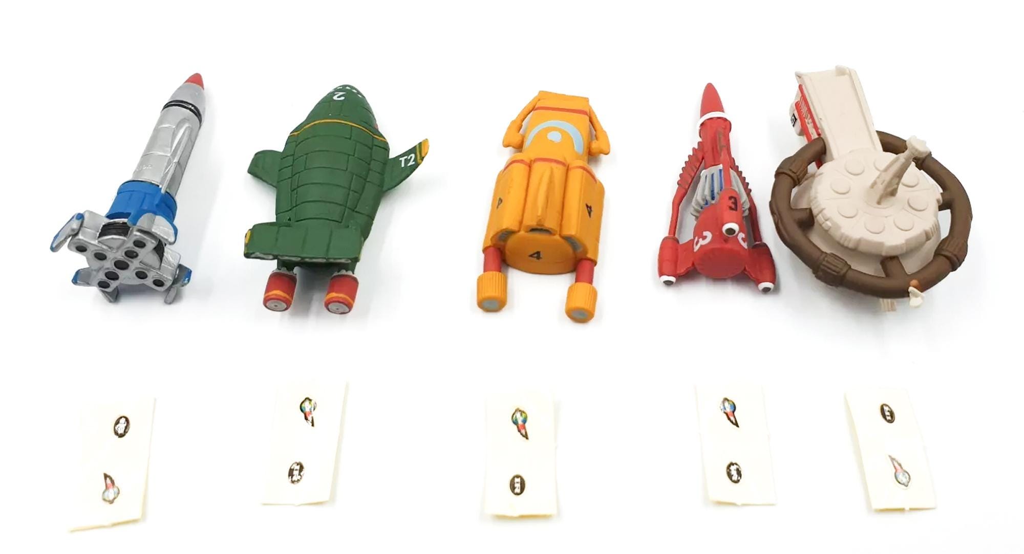 Set Complet Yujin SR Series – Thunderbirds – Pilotes Et Véhicules – Neuf Sous Cello