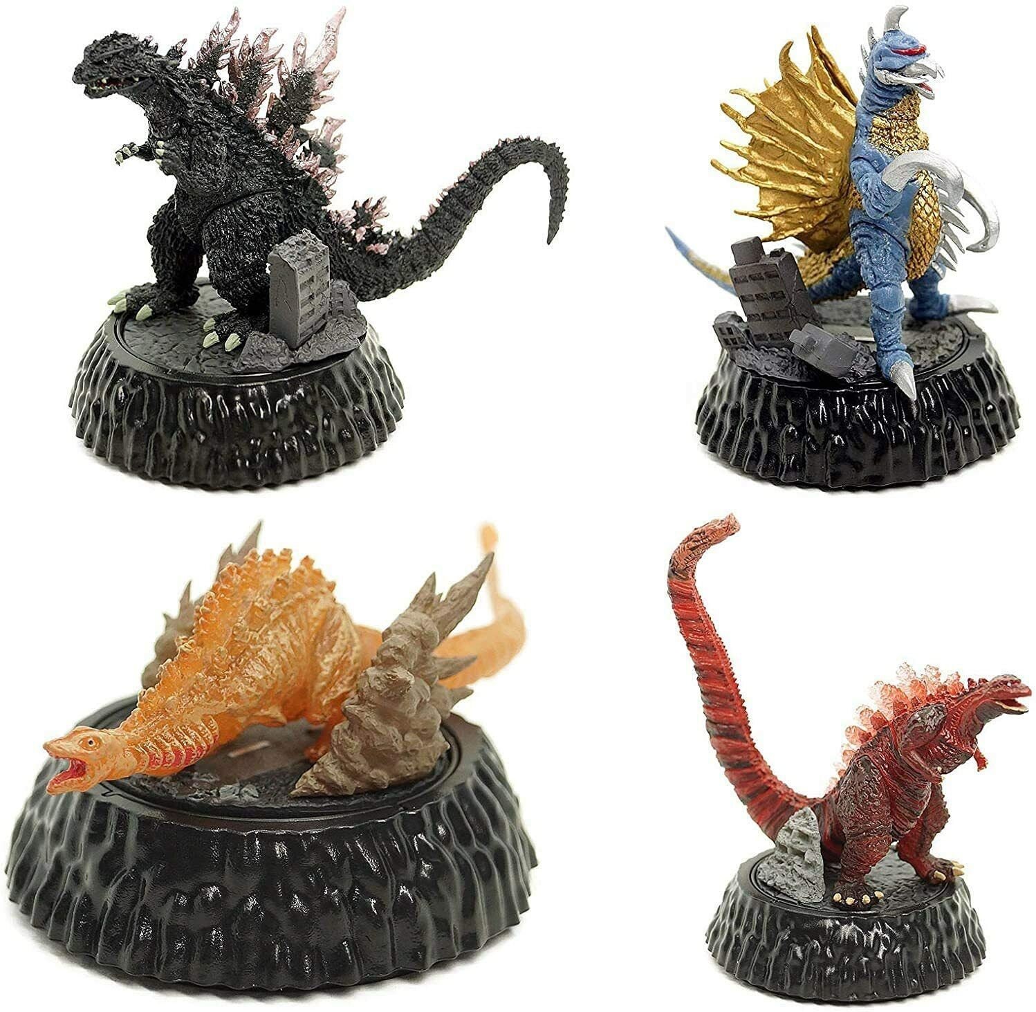 Godzilla 03 mini diorama -Bandai HG series full set of 4 figures