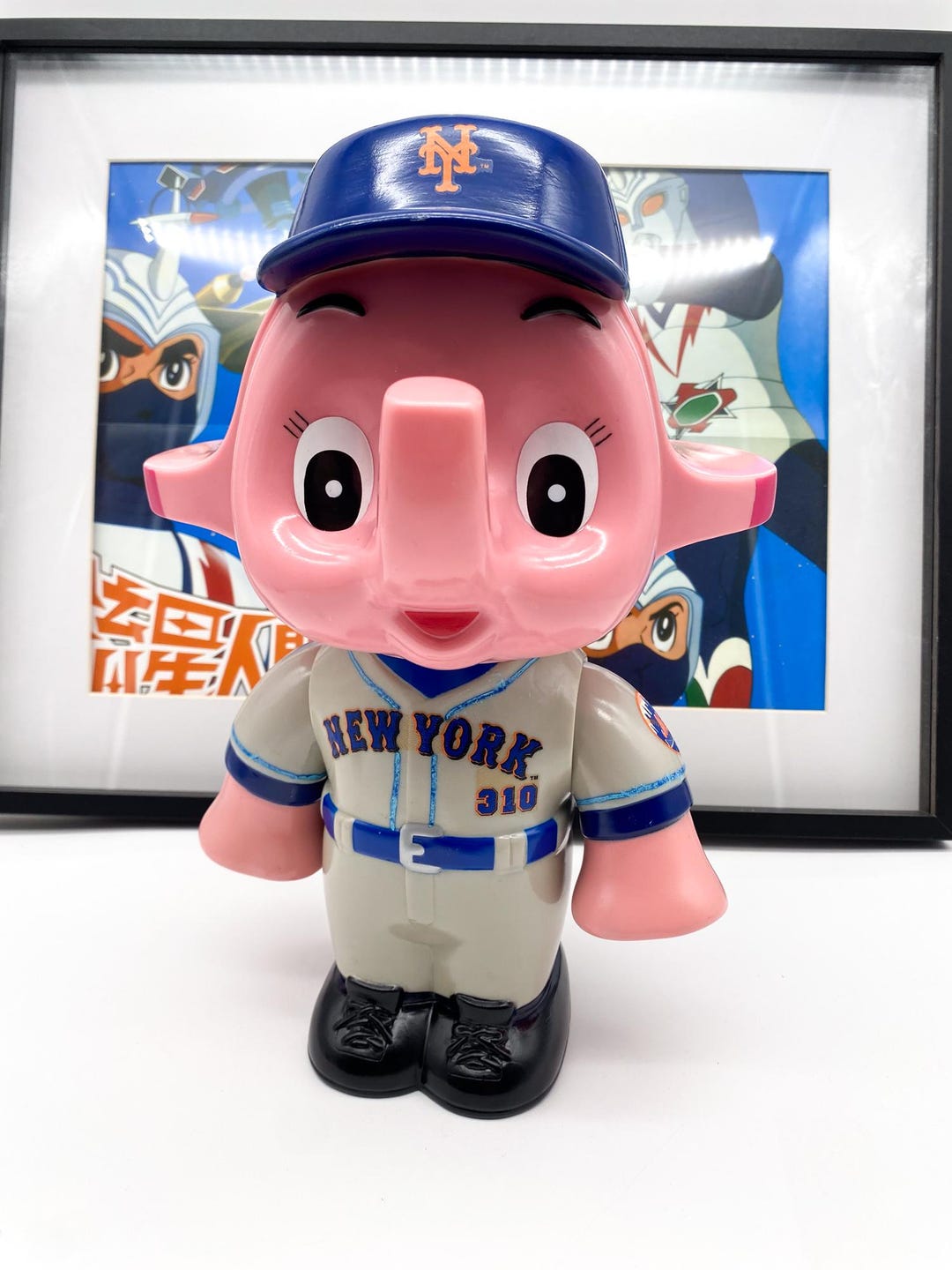 Satoko Chan Sofubi Jumbo Coin Bank - New York Mets Baseball Team - 2002
