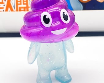 うんちくん [パープルグリッター] ソフビ 6インチ きしむ人形 | うんち