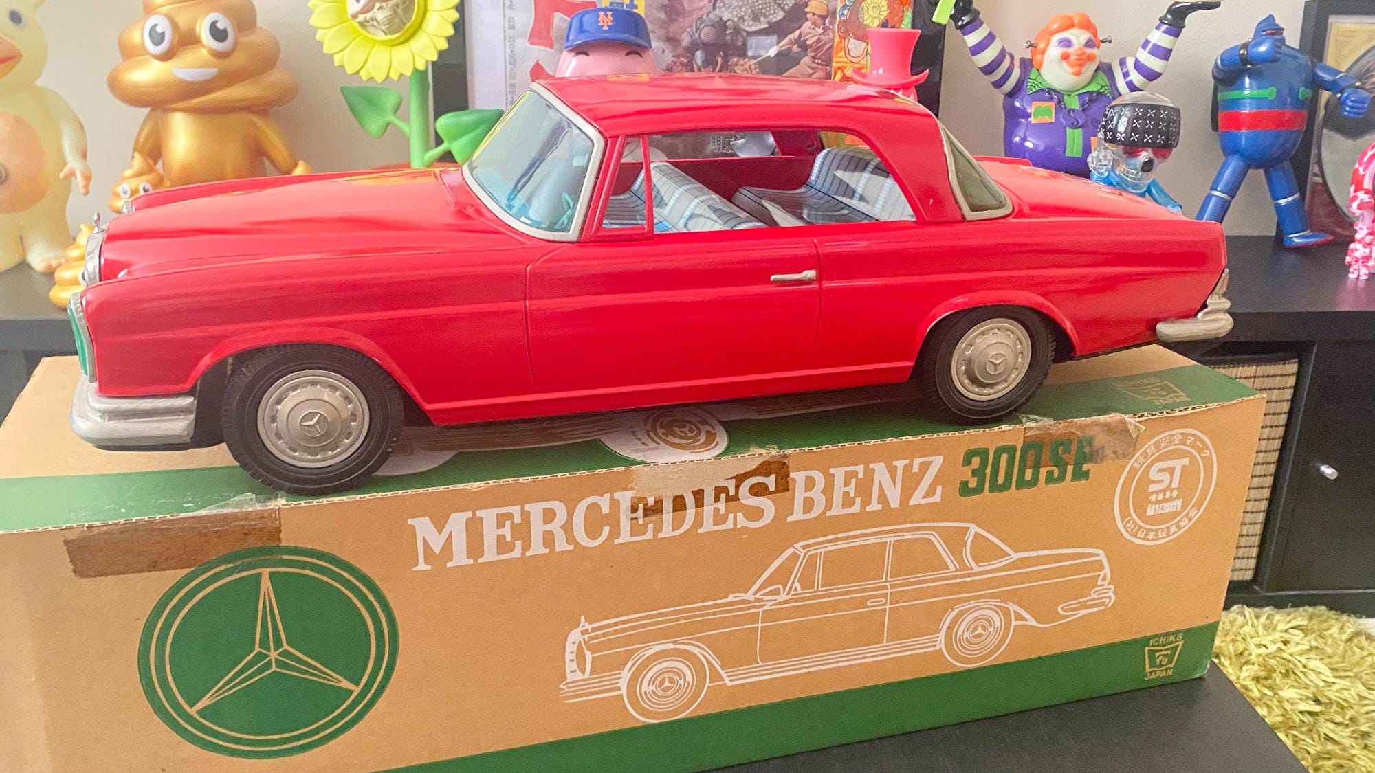 Ichiko Red Mercedes Benz 300SE 61cm 70-80s Japan - Etsy