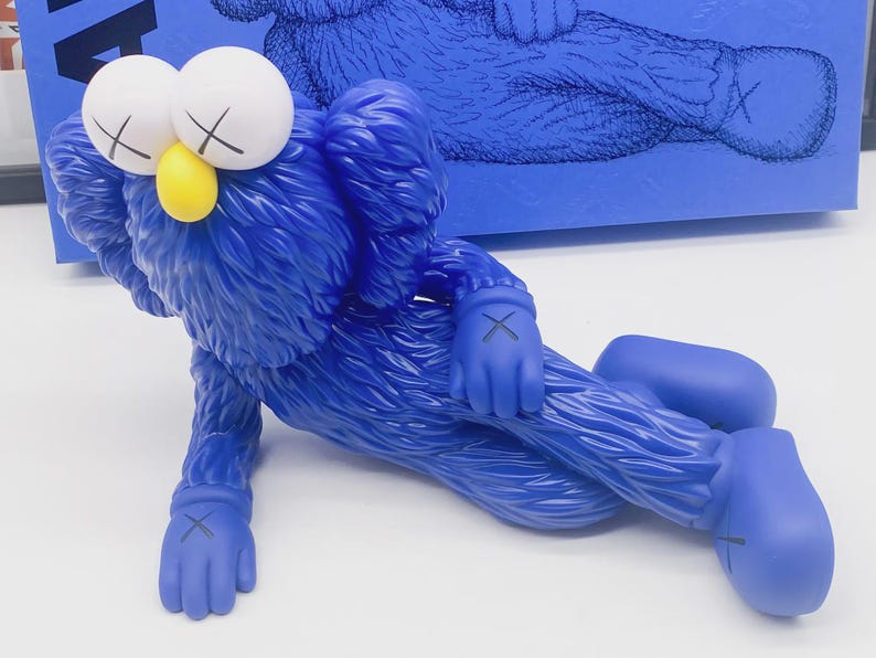 Kaws Time Off Blue Figure Open Edition - Medicom Toy Mib image 7