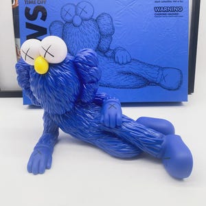 Kaws Time Off Blue Figure Open Edition - Medicom Toy Mib image 1
