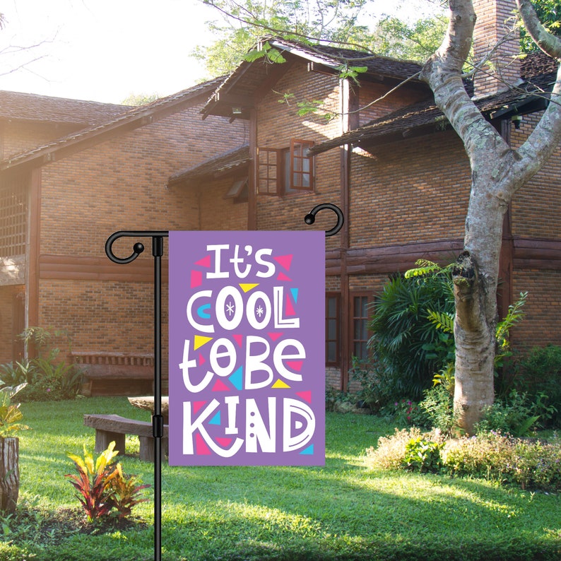 Be Kind Flag, Garden Flag, Double Sided Flag, Housewarming Gift, Modern Garden flag, Farmhouse Decor, Home Decor, Yard Art