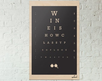 Wine Eye Chart Poster