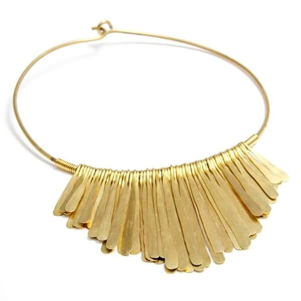 Brass Hammered Wire Tribal Choker African Necklace African Etsy