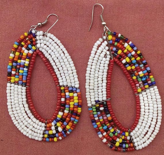 African Kenya Masai Beads Earrings