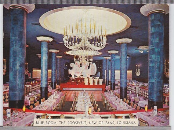 Blue Room Supper Club The Roosevelt Hotel New Orleans Louisiana Postcard Posted 1963